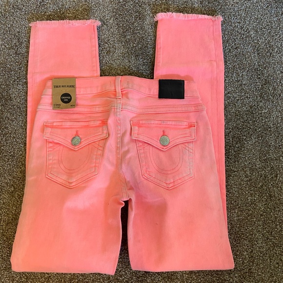 NWT True Religion crop straight leg jeans - Picture 7 of 7